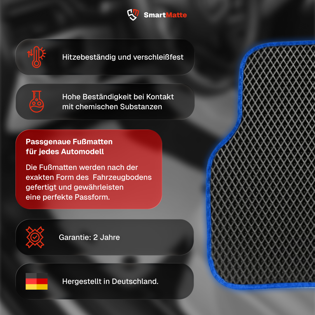 Maßgefertigte Auto-Fußmatten